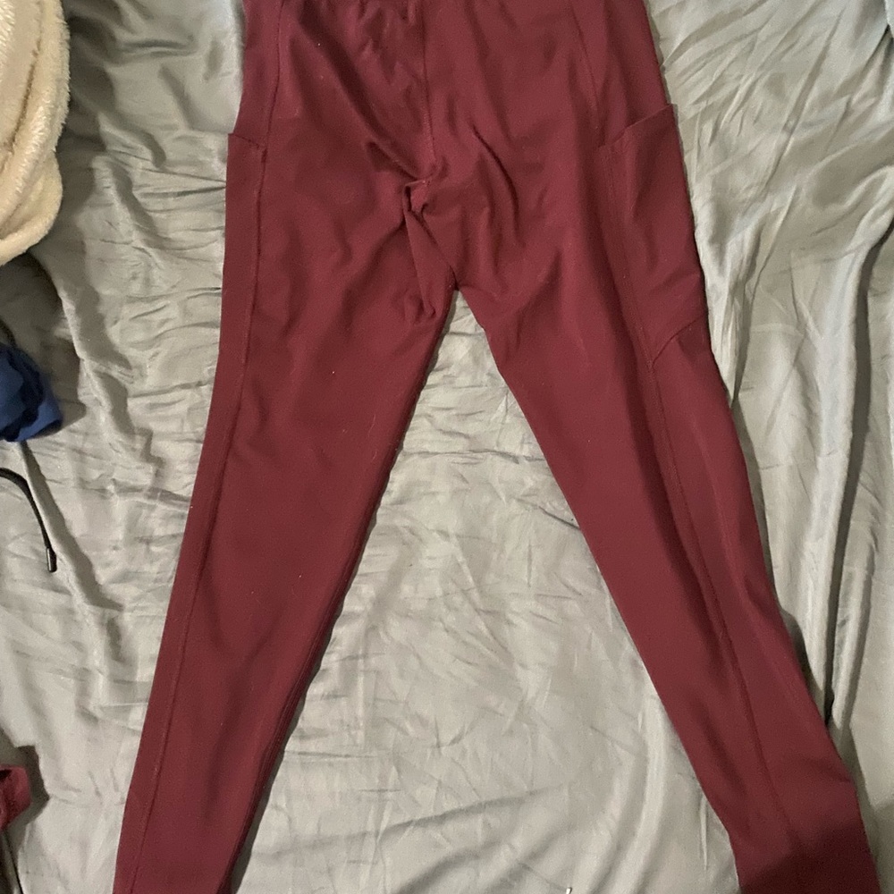 American eagle burgundy leggings - Picture 3 of 3